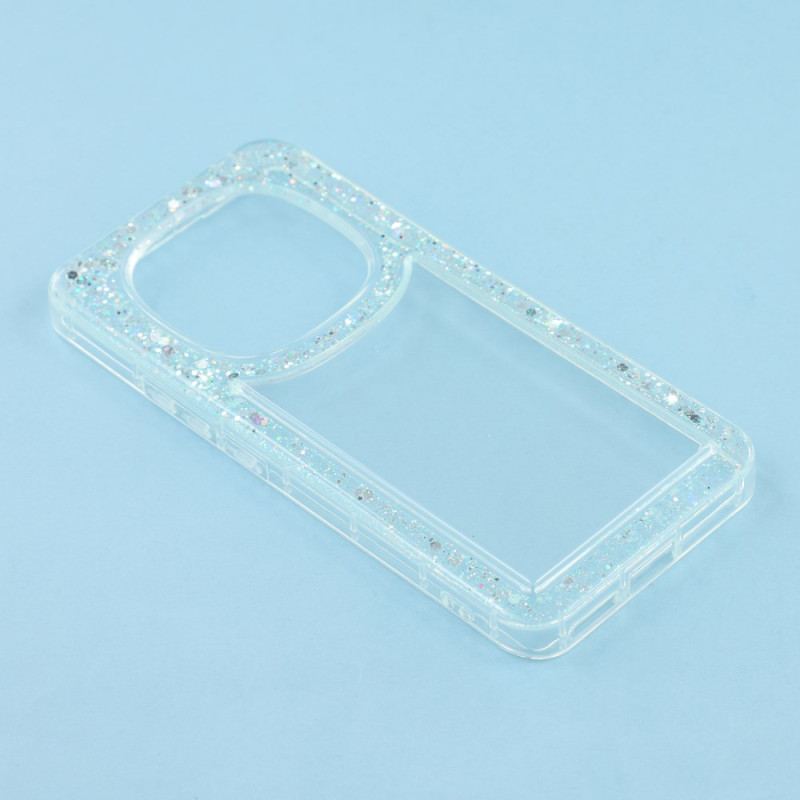 Coque Xiaomi Redmi Note 14 Pro 4G Transparente Rebord Paillettes