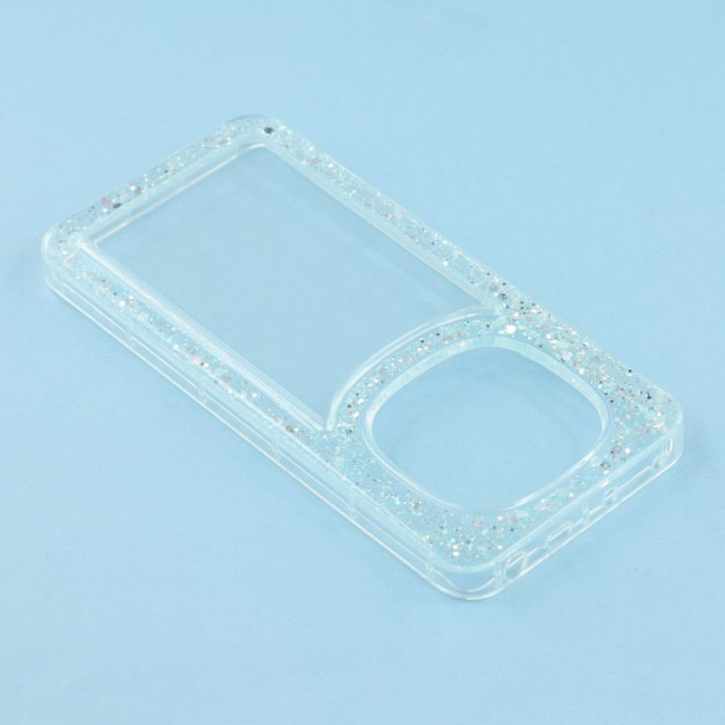 Coque Xiaomi Redmi Note 14 Pro 4G Transparente Rebord Paillettes