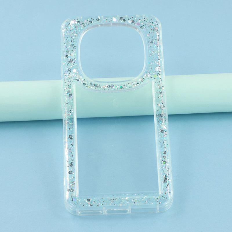 Coque Xiaomi Redmi Note 14 Pro 4G Transparente Rebord Paillettes