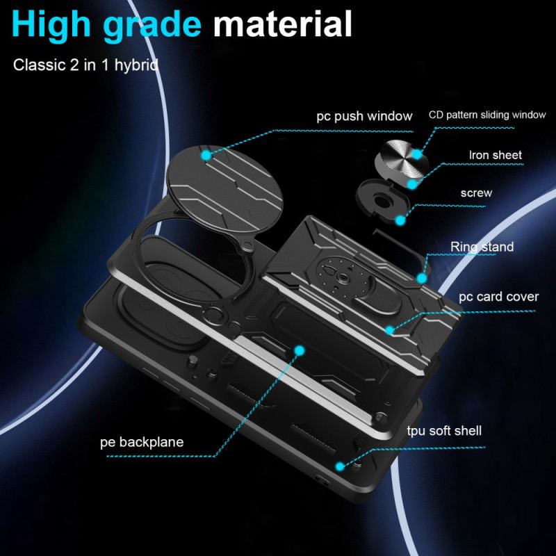 Coque Xiaomi Redmi Note 14 Pro 4G Ultra Résistante avec Support et Protecteur Objectif