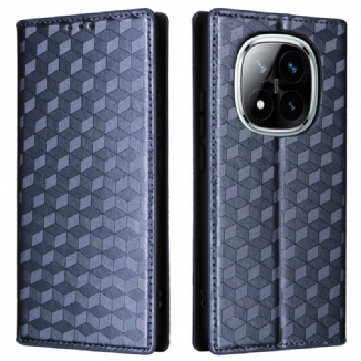 Flip Cover Xiaomi Redmi Note 14 Pro 4G Losanges 3D