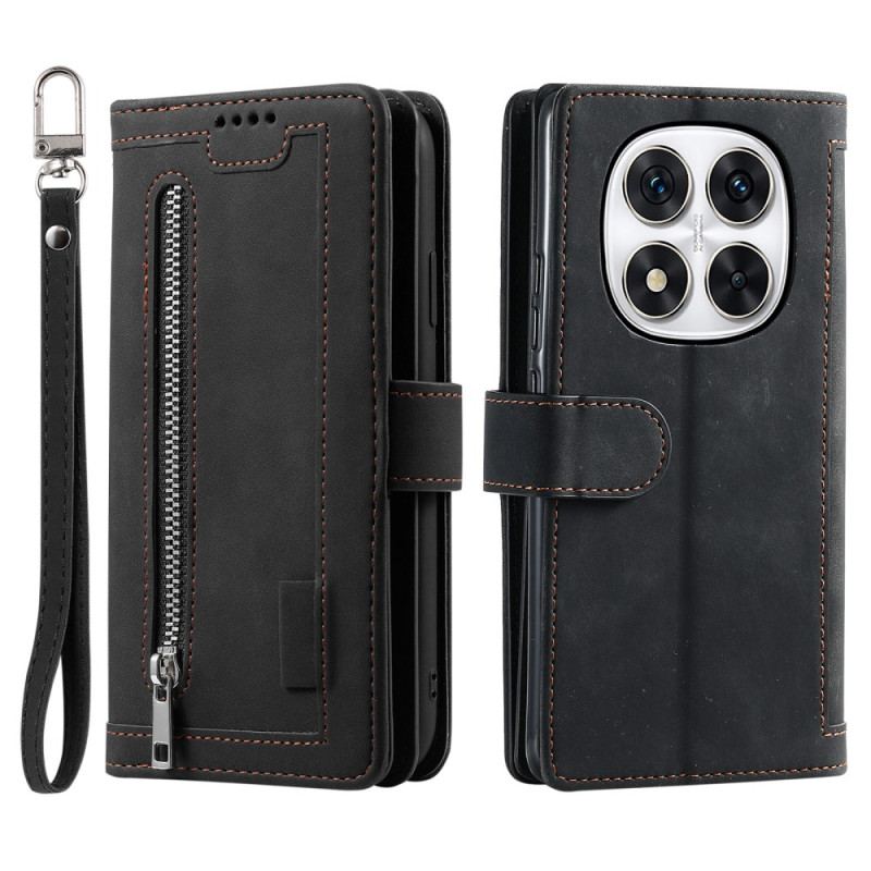 Housse Xiaomi Redmi Note 14 Pro 4G 9 Porte-Cartes à Lanière