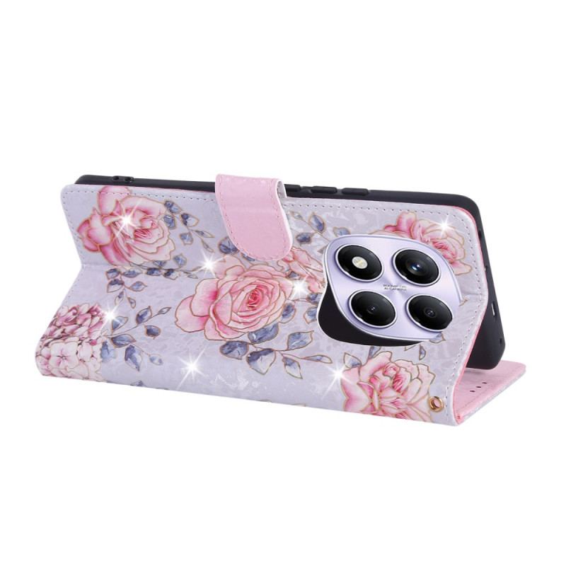 Housse Xiaomi Redmi Note 14 Pro 4G Blocage RFID Fleurettes