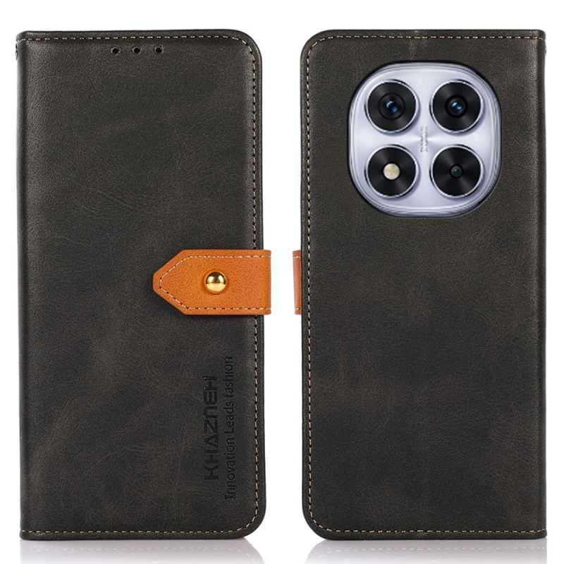 Housse Xiaomi Redmi Note 14 Pro 4G Fermoir Doré KHAZNEH