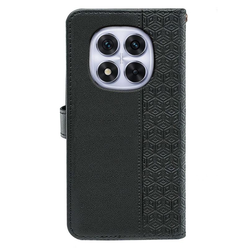 Housse Xiaomi Redmi Note 14 Pro 4G Frise Cubes et Lanière