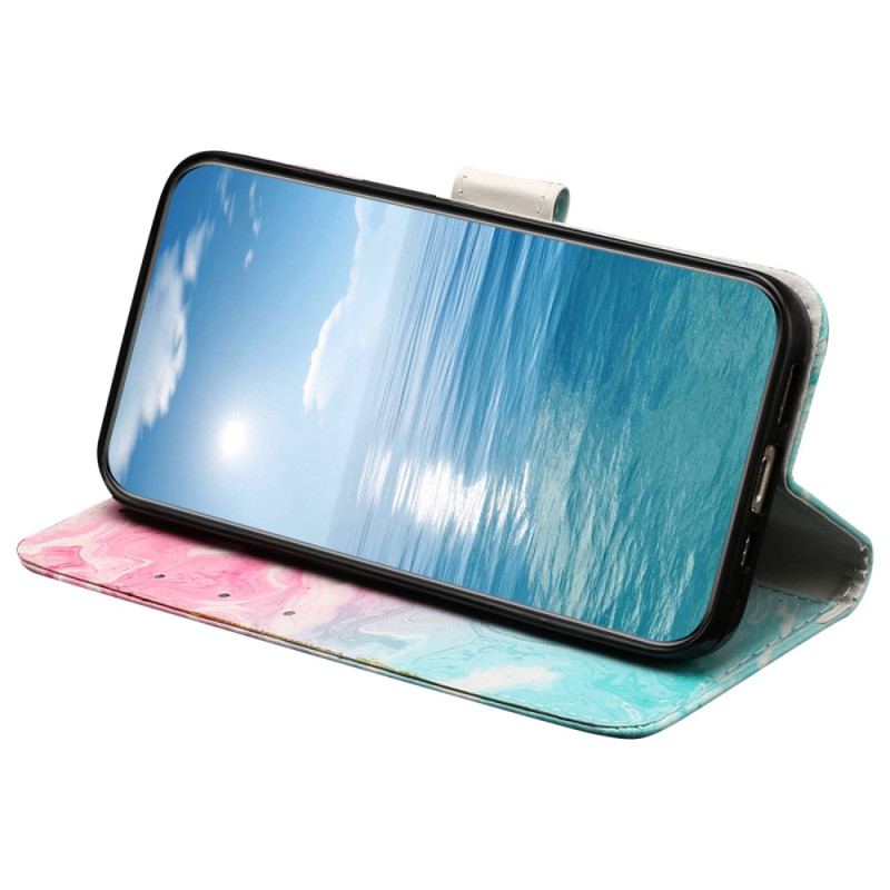 Housse Xiaomi Redmi Note 14 Pro 4G Marbre Rose et Vert