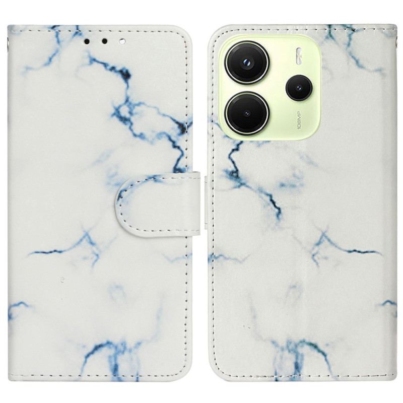 Housse Xiaomi Redmi Note 14 Pro 4G Motif Marbre Blanc