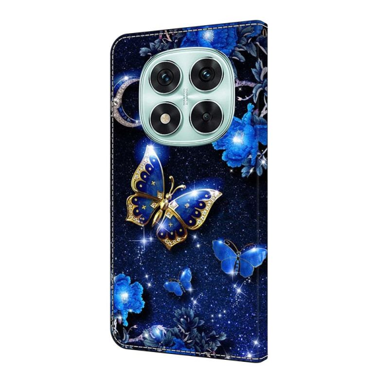 Housse Xiaomi Redmi Note 14 Pro 4G Papillons Brillants