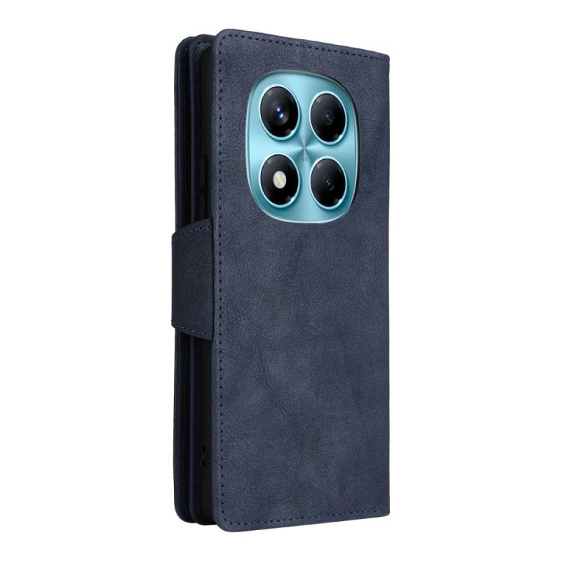 Housse Xiaomi Redmi Note 14 Pro 4G Portefeuille Zippé avec Lanière