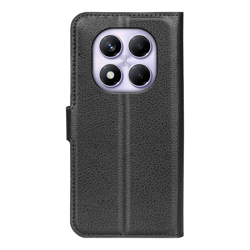 Housse Xiaomi Redmi Note 14 Pro 4G Simili Cuir Litchi Classique