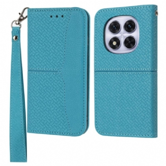 Housse Xiaomi Redmi Note 14 Pro 4G Texture Tissé à Lanière