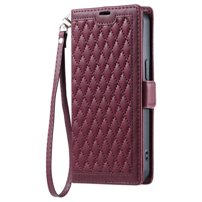 Housse Xiaomi Redmi Note 14 Pro Matelassée avec Lanière