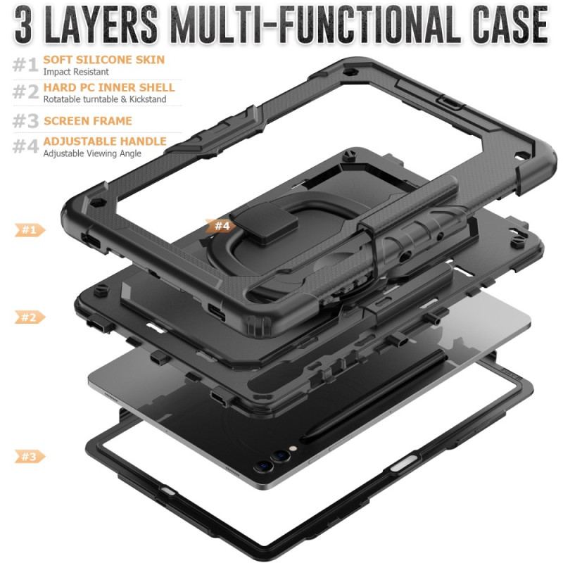 Coque Samsung Galaxy Tab S10 Ultra / S9 Ultra Protection Premium avec Bandoulière