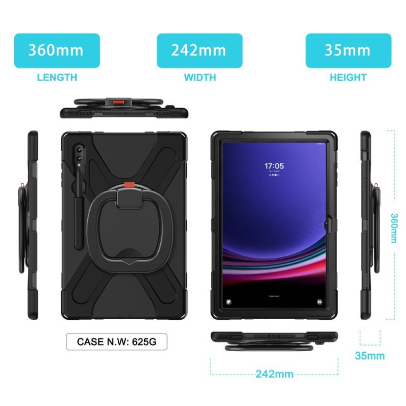Coque Samsung Galaxy Tab S10 Ultra / S9 Ultra / S8 Ultra Multifonctions