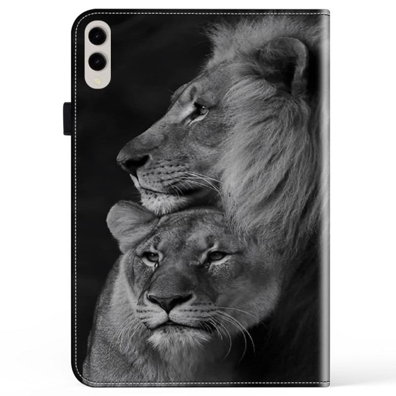 Étui Samsung Galaxy Tab S10 Ultra / S9 Ultra Couple de Lions