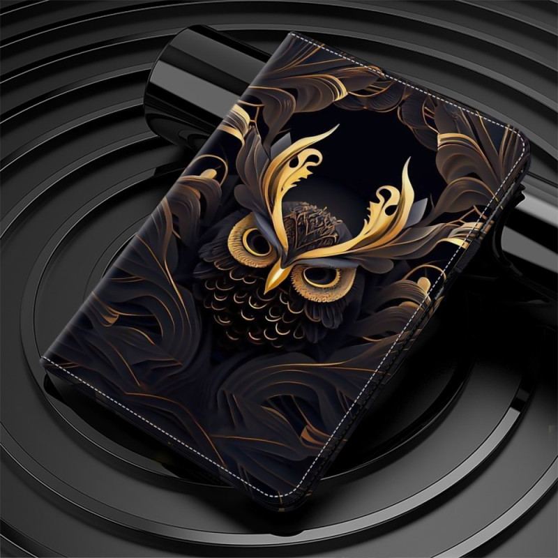 Étui Samsung Galaxy Tab S10 Ultra / S9 Ultra Hibou Doré