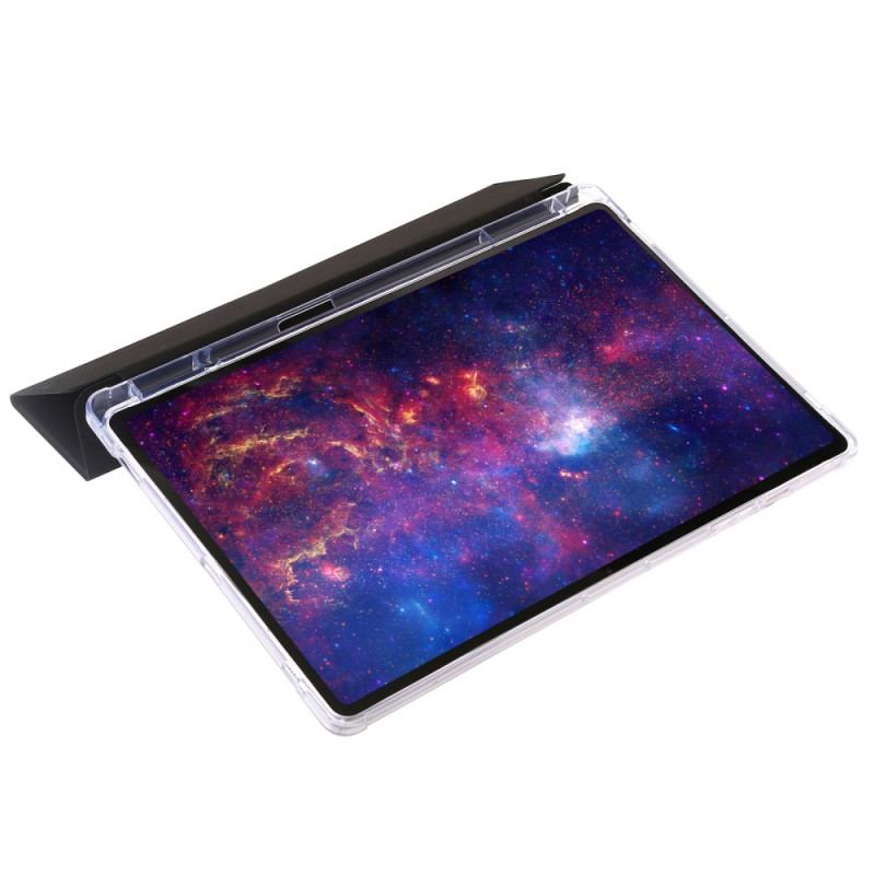 Smart Case Samsung Galaxy Tab S10 Ultra Trois Trois Volets et Dos Transparent