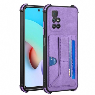 Coque Xiaomi Redmi 10 Cuir Support et Porte-Cartes