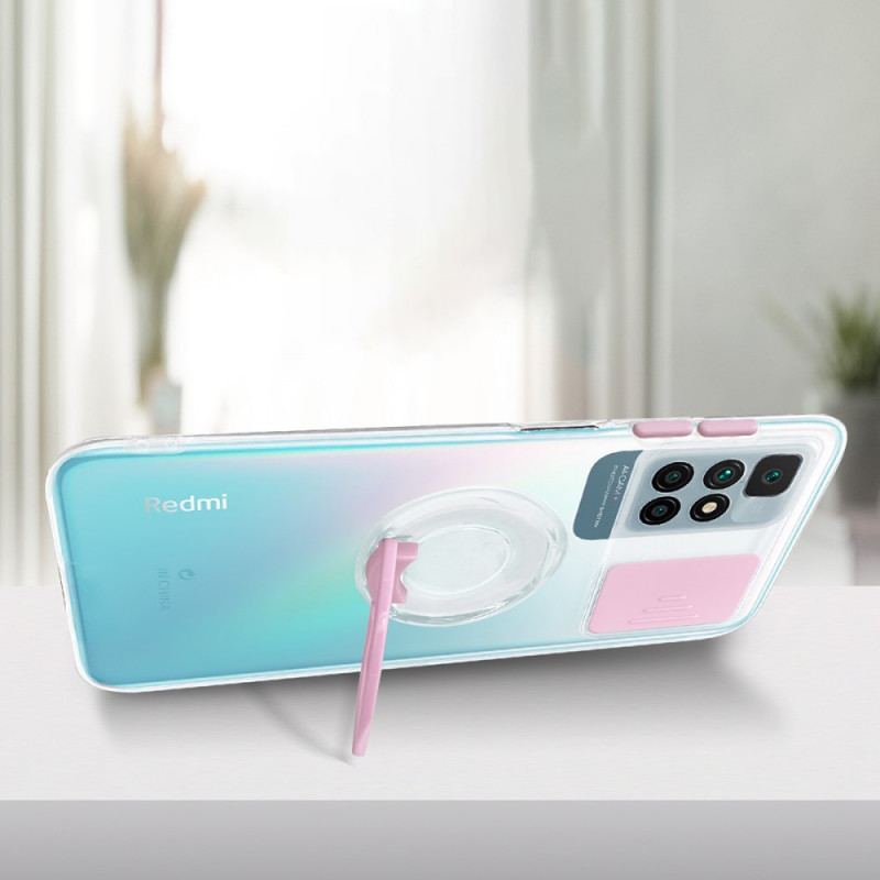 Coque Xiaomi Redmi 10 Transparente avec Anneau-Support
