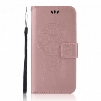 Housse Xiaomi Redmi 10 Effet Cuir Attrape Rêves Hibou