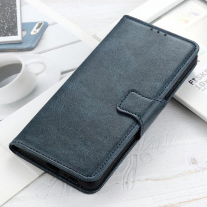 Housse Xiaomi Redmi 10 Effet Cuir Fermoir Réversible