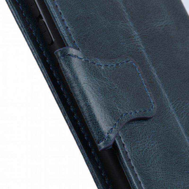 Housse Xiaomi Redmi 10 Effet Cuir Fermoir Réversible