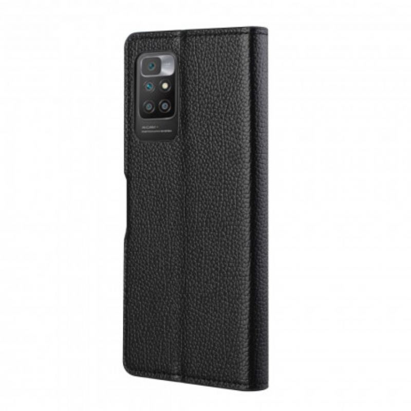 Housse Xiaomi Redmi 10 Effet Cuir Grain Litchi