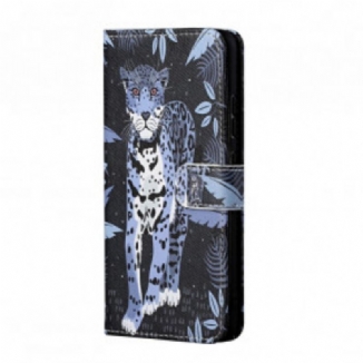 Housse Xiaomi Redmi 10 Léopard à Lanière