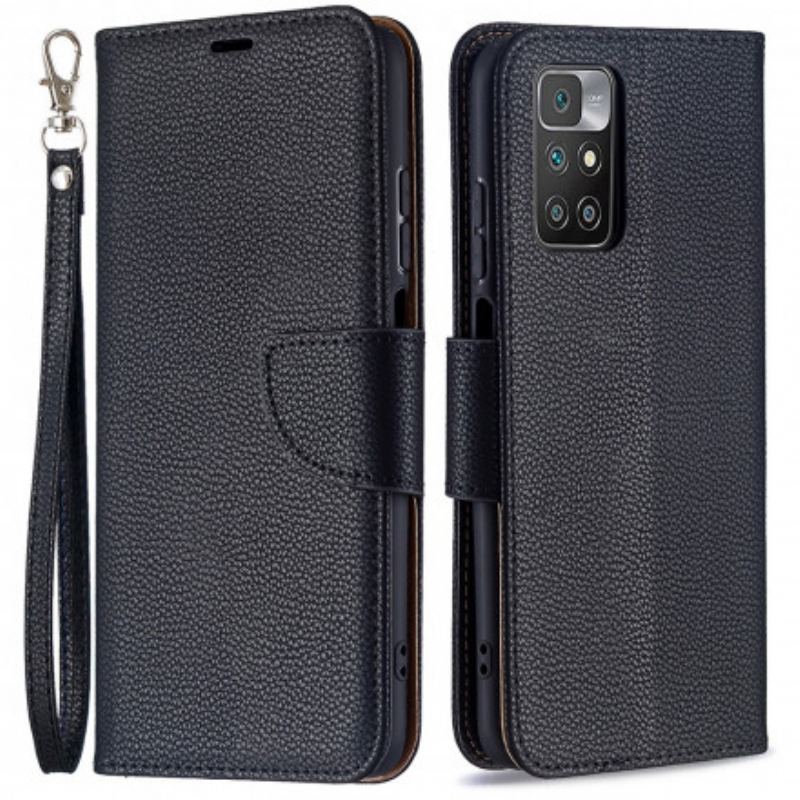 Housse Xiaomi Redmi 10 Litchi Rabat Oblique