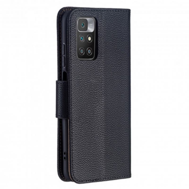 Housse Xiaomi Redmi 10 Litchi Rabat Oblique