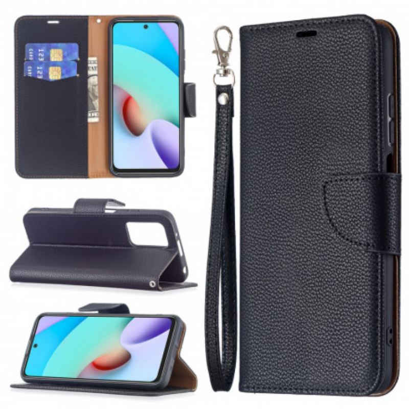 Housse Xiaomi Redmi 10 Litchi Rabat Oblique