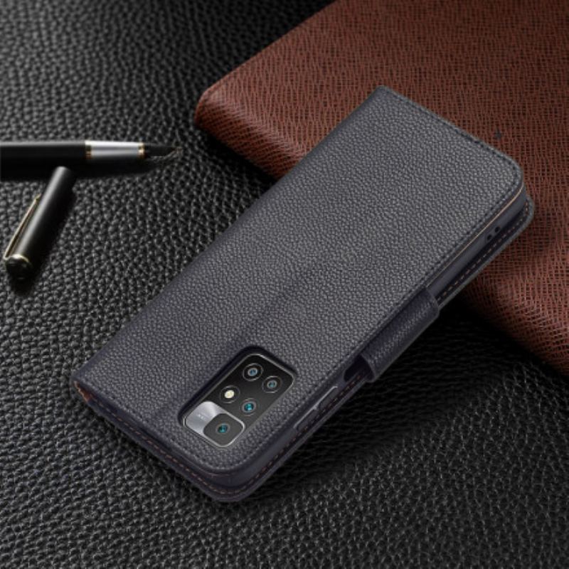 Housse Xiaomi Redmi 10 Litchi Rabat Oblique