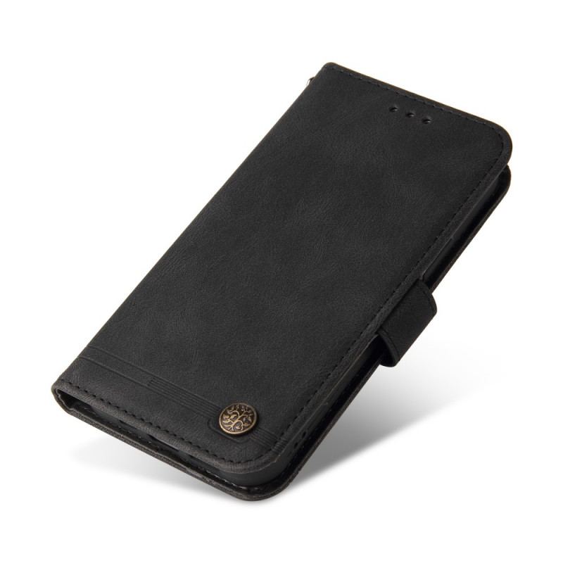 Housse Xiaomi Redmi 10 Simili Cuir Rivet et Lanière