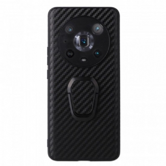 Coque Honor Magic 4 Pro Fibre Carbone avec Anneau-Support
