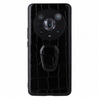 Coque Honor Magic 4 Pro Style Crocodile avec Anneau-Support