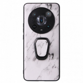 Coque Honor Magic 4 Pro Style Marbre avec Anneau-Support