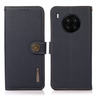 Housse Honor 50 Lite / Huawei Nova 8i Cuir Véritable KHAZNEH RFID