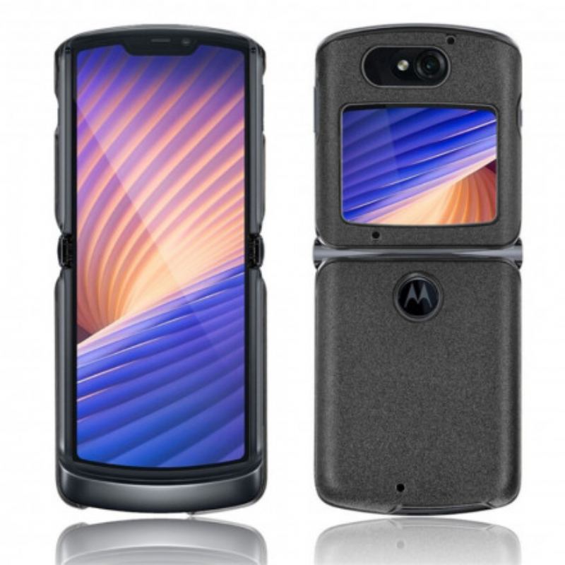 Coque Motorola Razr 5G Simili Cuir Sablé