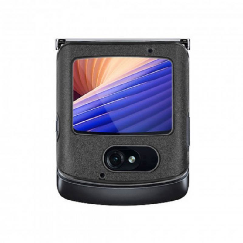Coque Motorola Razr 5G Simili Cuir Sablé