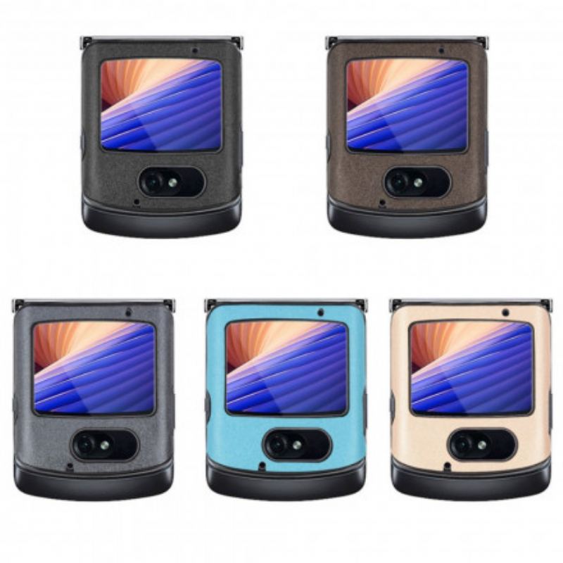 Coque Motorola Razr 5G Simili Cuir Sablé