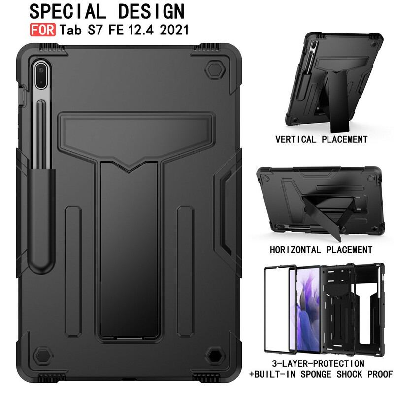 Coque Samsung Galaxy Tab S7 FE Résistante Support Pliable