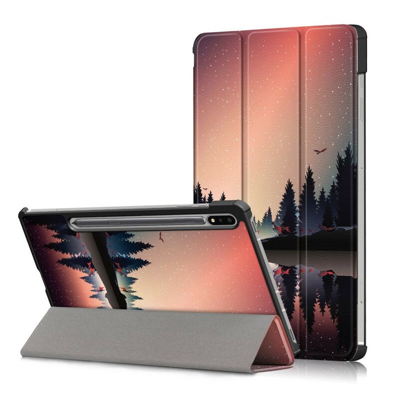 Smart Case Samsung Galaxy Tab S7 FE Renforcée Forêt