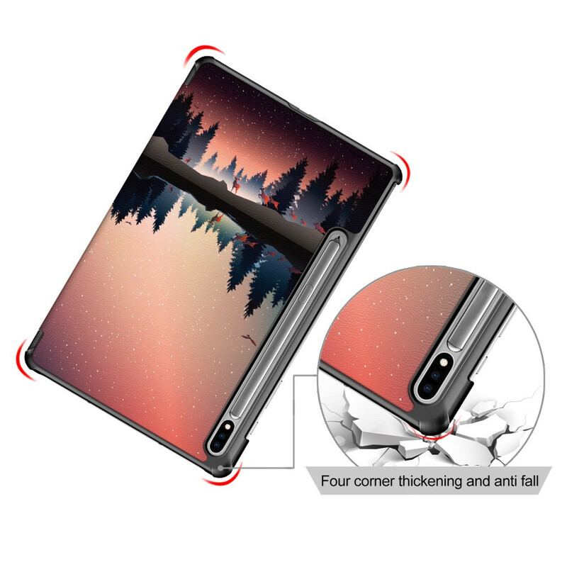 Smart Case Samsung Galaxy Tab S7 FE Renforcée Forêt