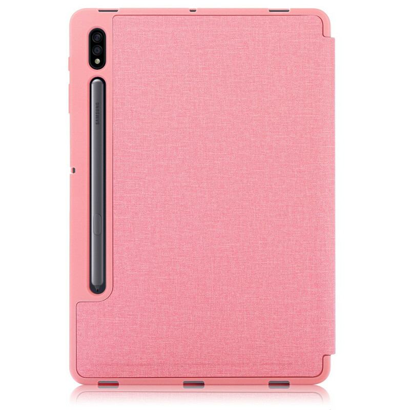 Smart Case Samsung Galaxy Tab S7 FE Texture Tissu Origami