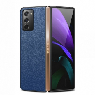 Coque Samsung Galaxy Z Fold2 Cuir Litchi Véritable