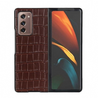 Coque Samsung Galaxy Z Fold2 Cuir Véritable Crocodile