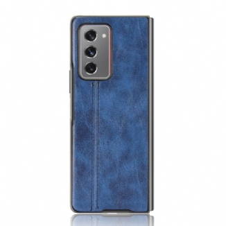Coque Samsung Galaxy Z Fold2 Effet Cuir Couture