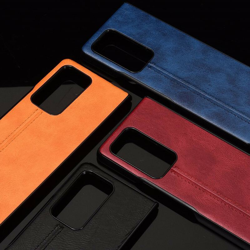 Coque Samsung Galaxy Z Fold2 Effet Cuir Couture