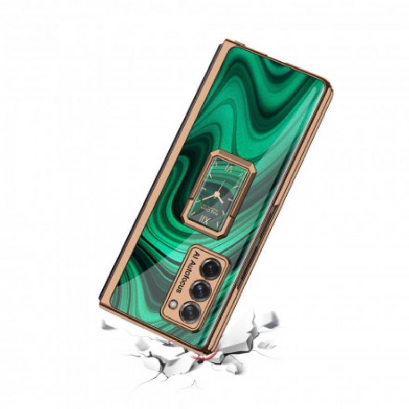 Coque Samsung Galaxy Z Fold2 Horloge Vintage et Support GKK