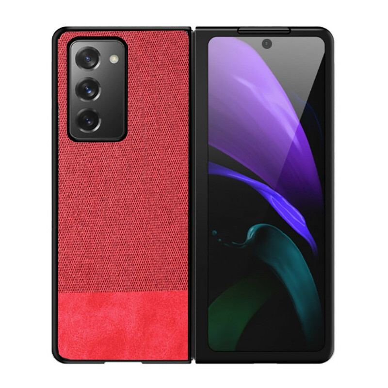 Coque Samsung Galaxy Z Fold2 Simili Cuir et Tissu